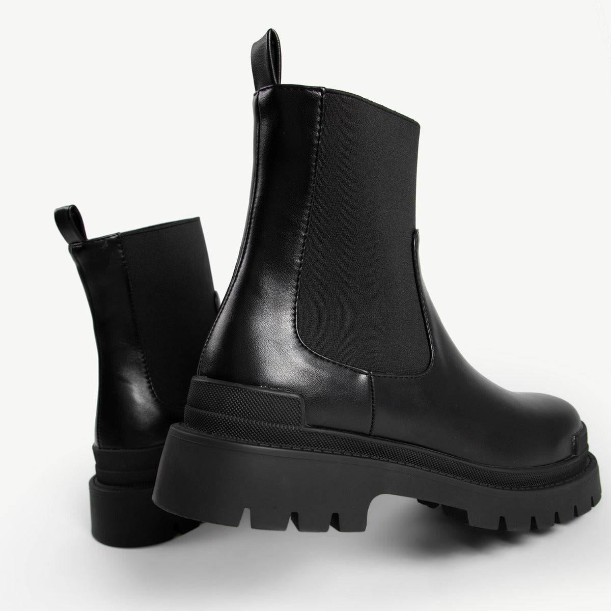 RAID Lyra Chunky Ankle Boot in Black