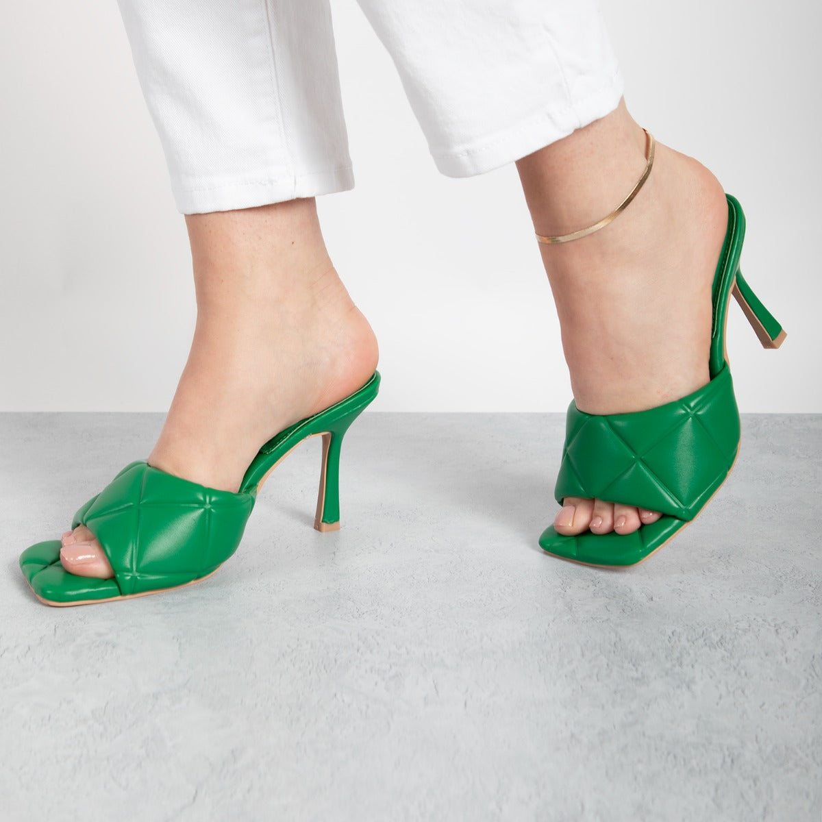 RAID Magick Heeled Mule in Green