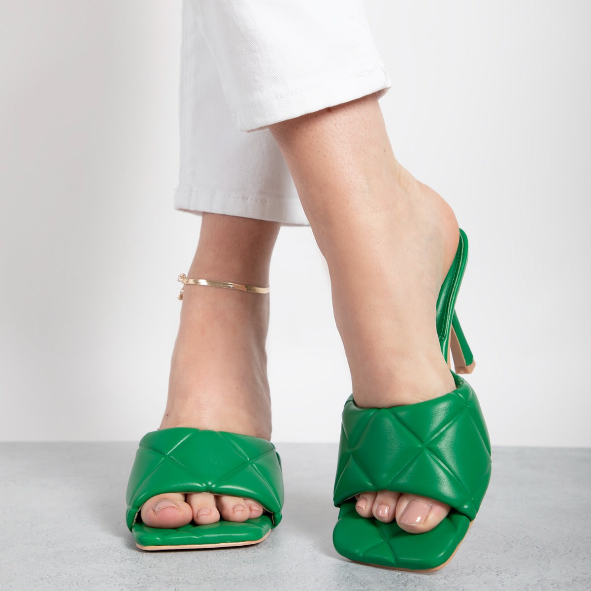 RAID Magick Heeled Mule in Green