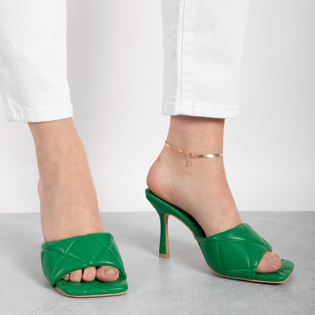 RAID Magick Heeled Mule in Green