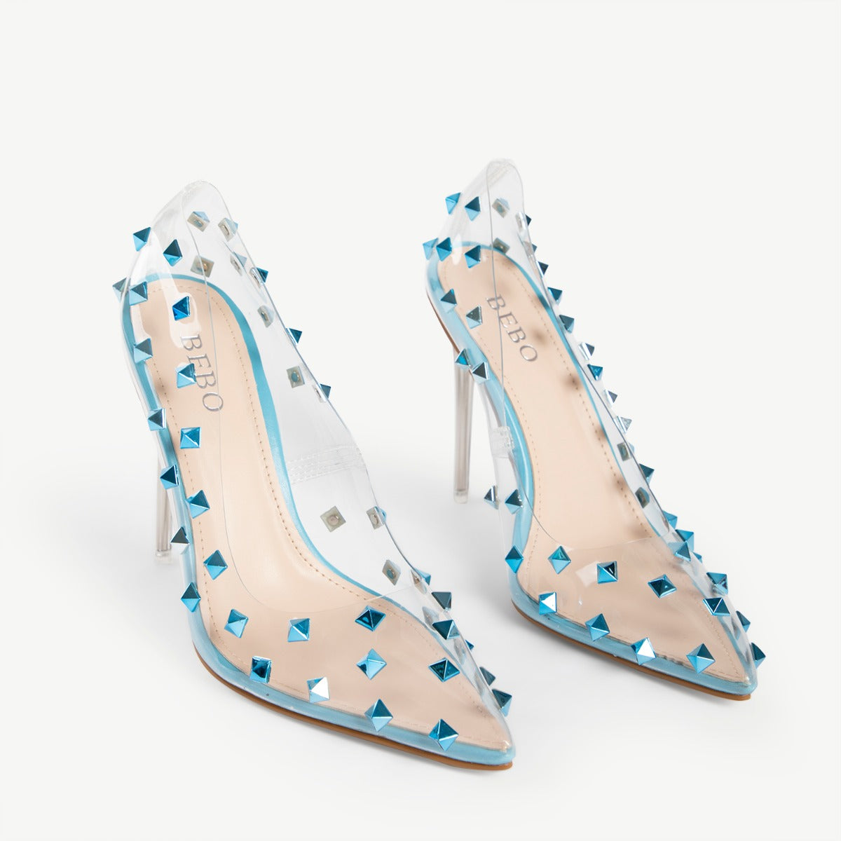 BEBO Mayra Perspex Court Shoe in Blue