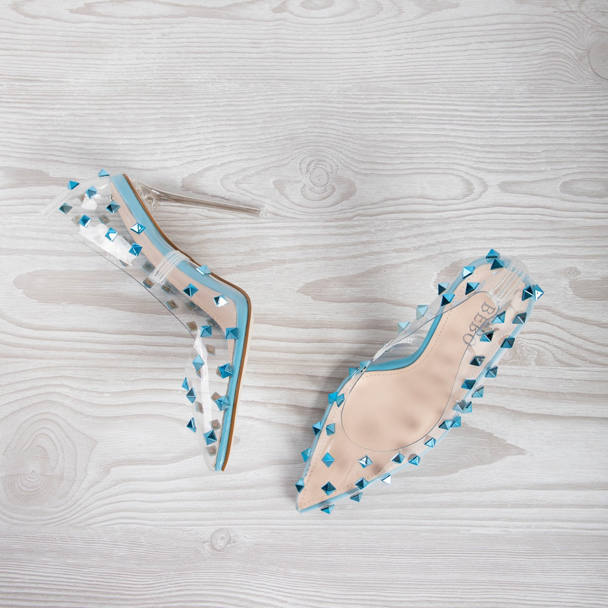 BEBO Mayra Perspex Court Shoe in Blue