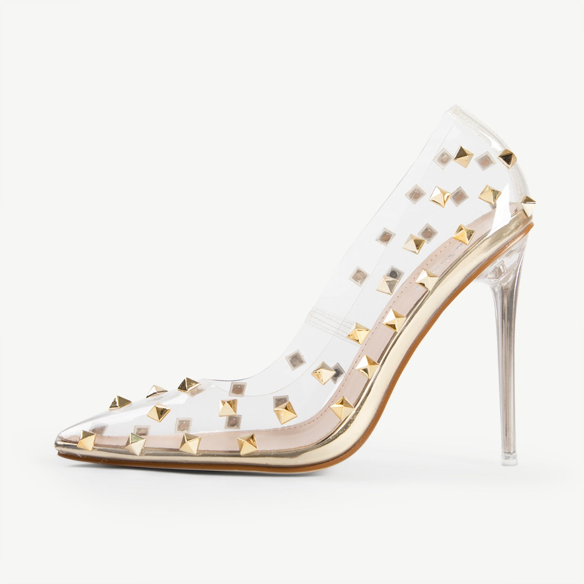 BEBO Mayra Perspex Court Shoe in Gold