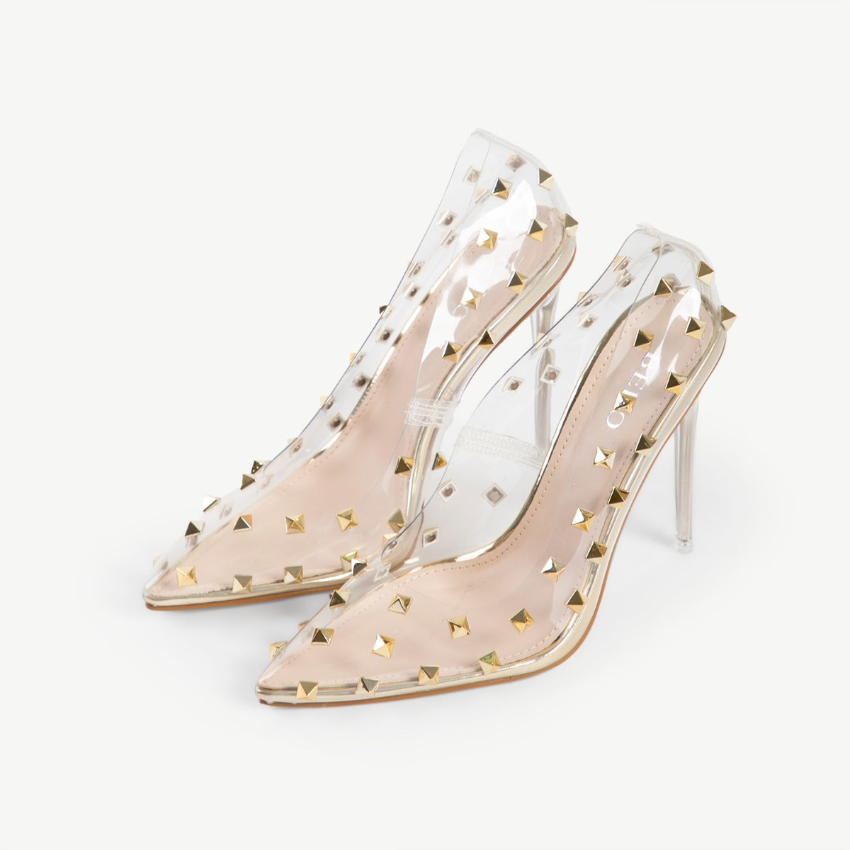 BEBO Mayra Perspex Court Shoe in Gold