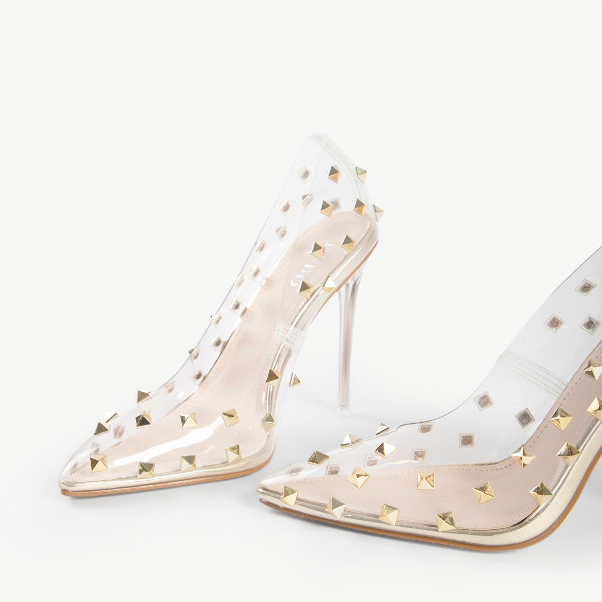 BEBO Mayra Perspex Court Shoe in Gold