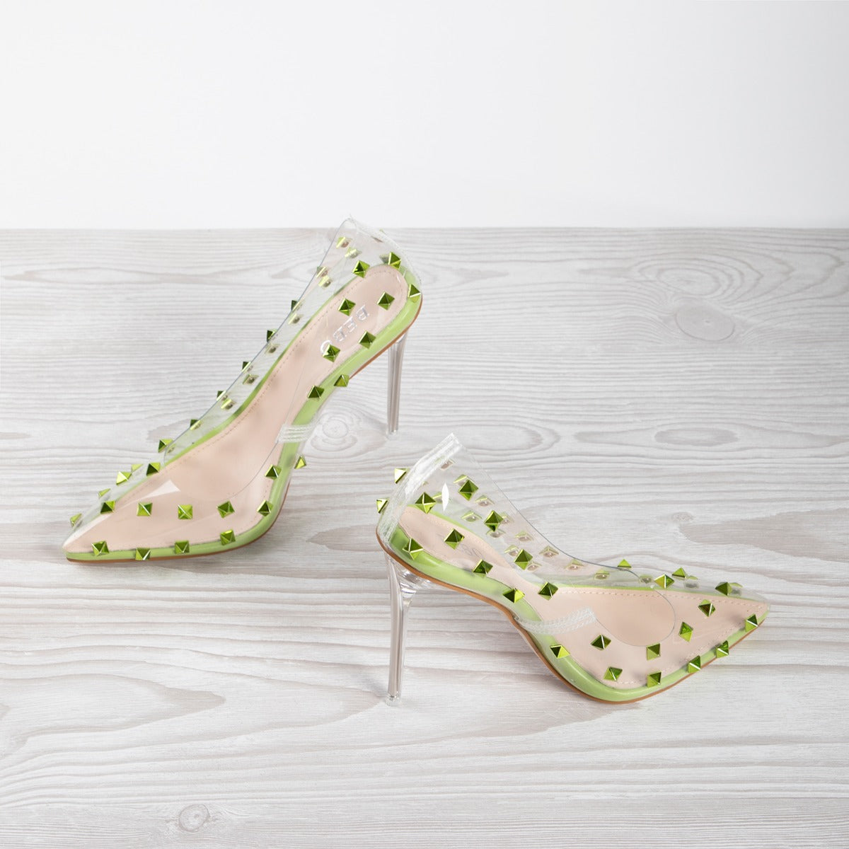 BEBO Mayra Perspex Court Shoe in Green