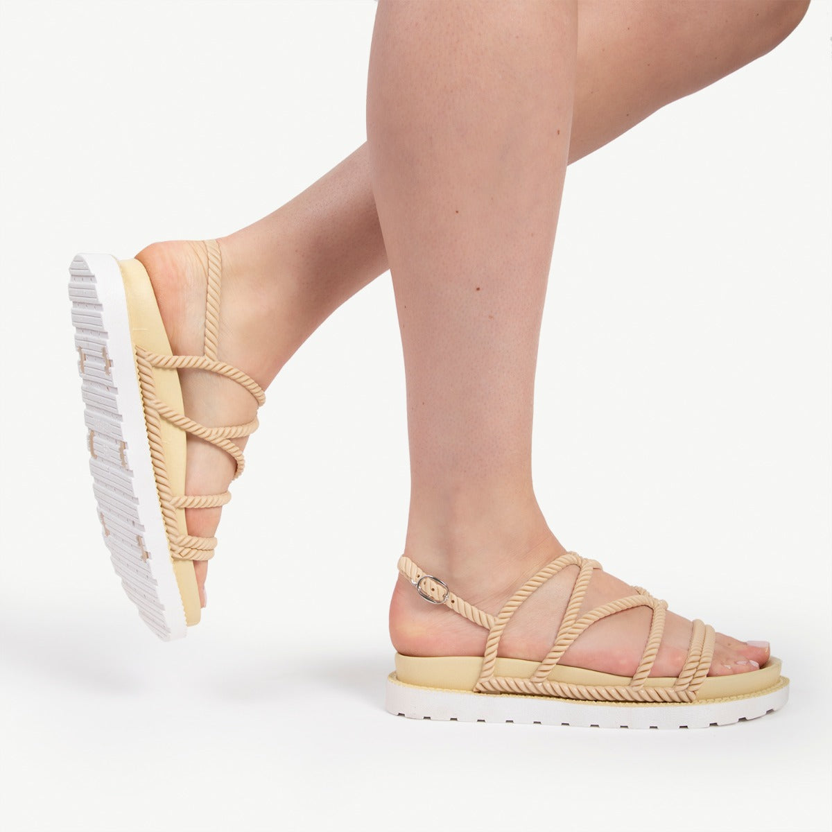 RAID Miriam strappy sandal in Nude