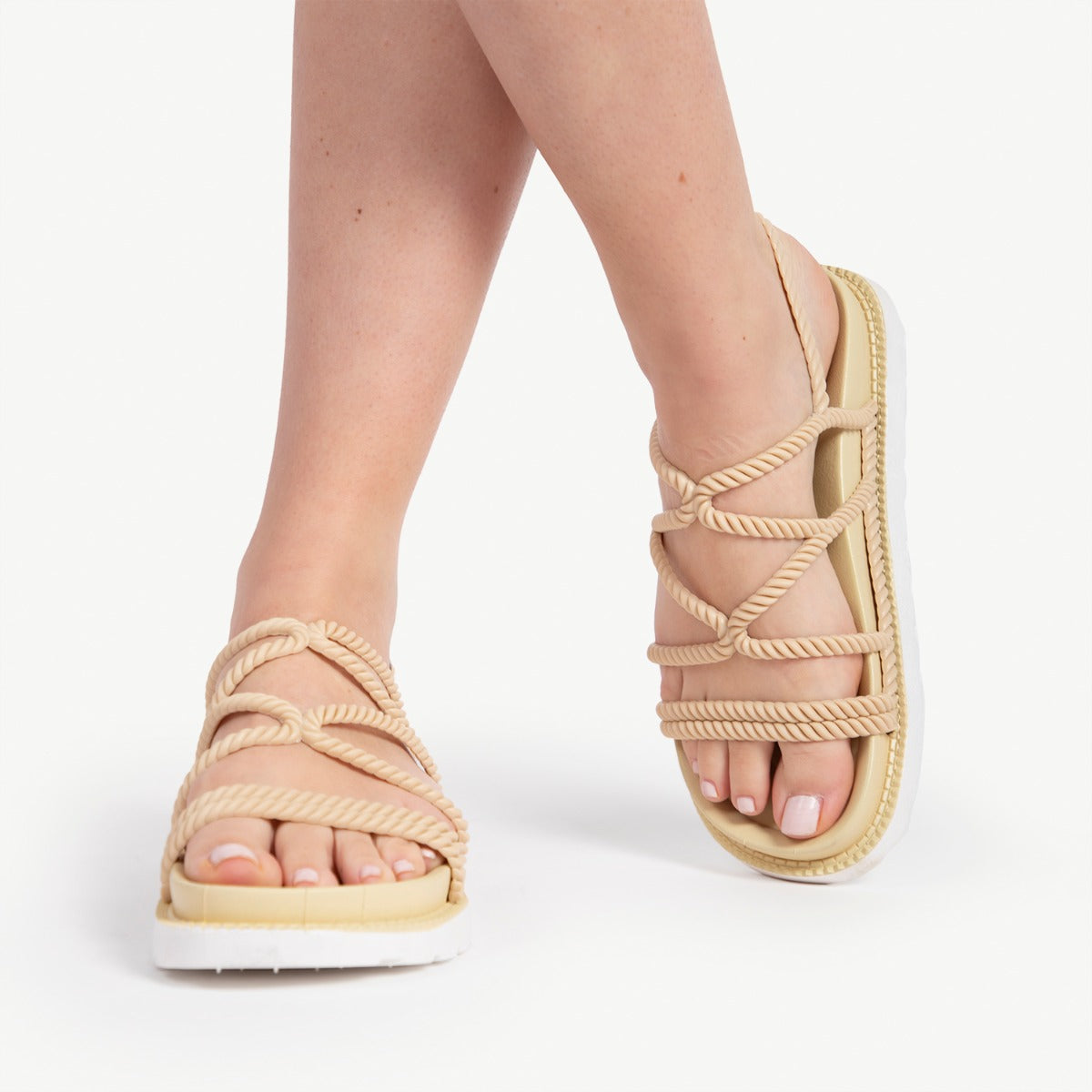 RAID Miriam strappy sandal in Nude