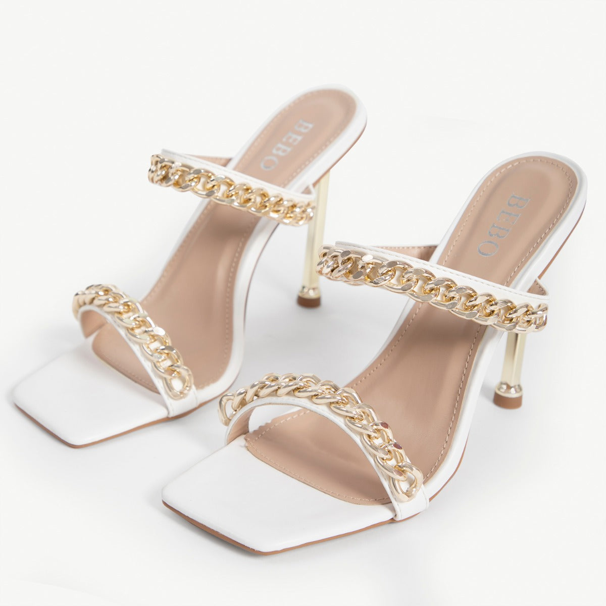BEBO Neevie Chained Mule in White