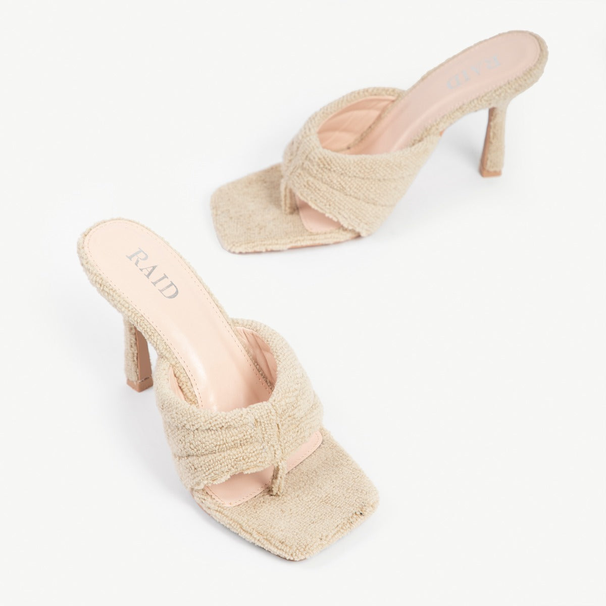 RAID Niyah Heeled Mule in Beige