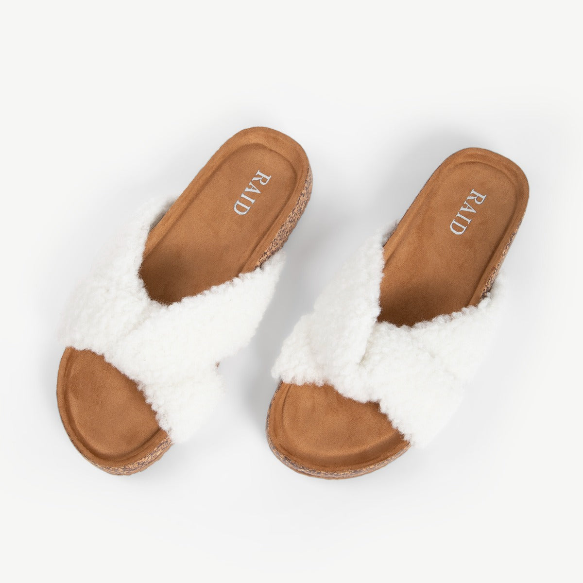RAID Noa Flat Sandal in White