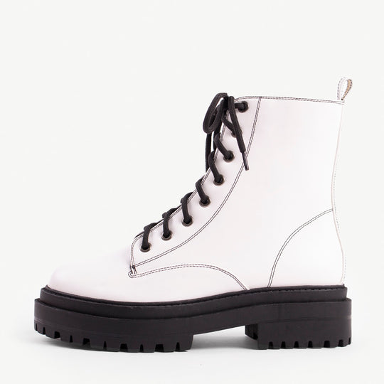 RAID Obey Chunky Hiker Boot in White