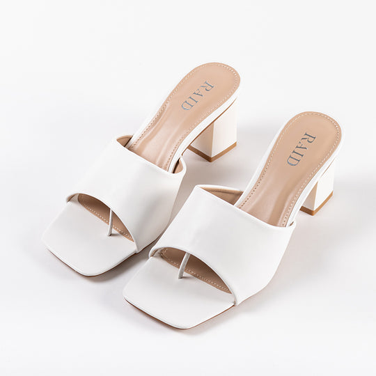 RAID Pia Heeled Mule in White