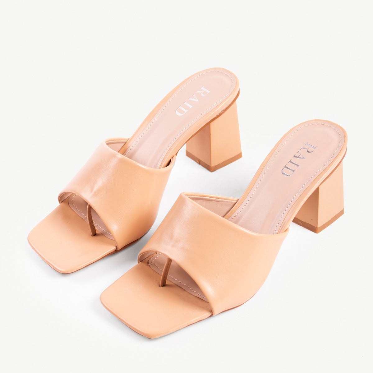 RAID Pia Heeled Mule in Nude