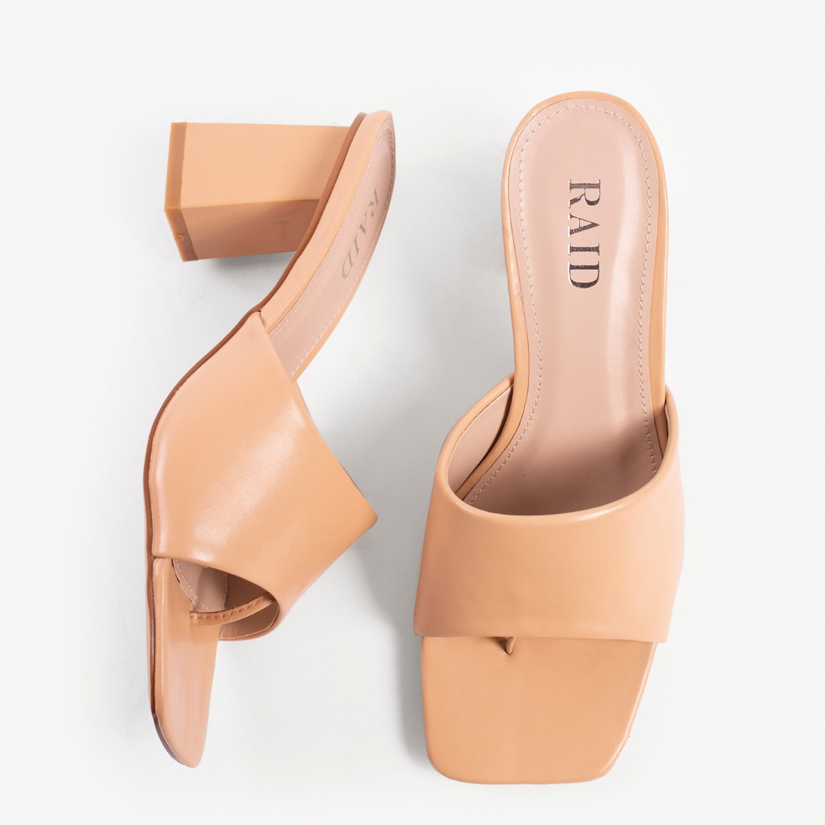 RAID Pia Heeled Mule in Nude