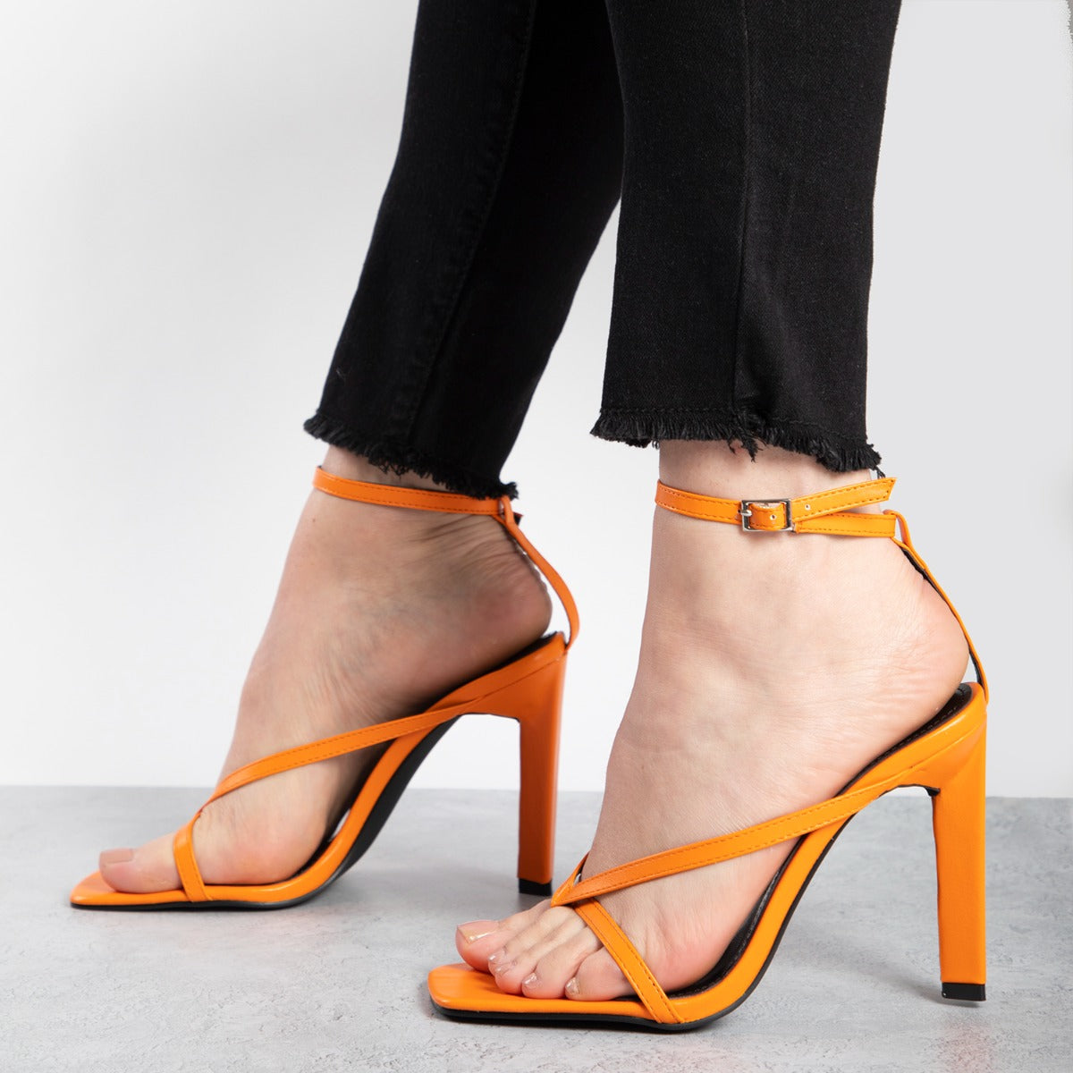 RAID Sabelle Strappy Heel in Orange