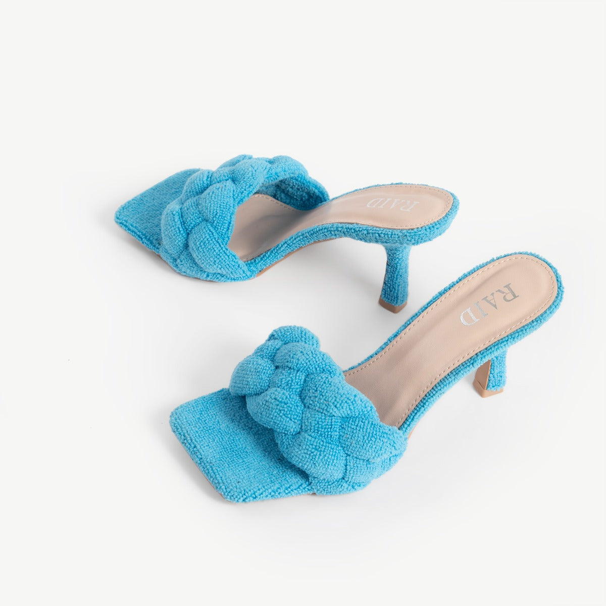 RAID Sandra Padded Mule in Blue Towelling