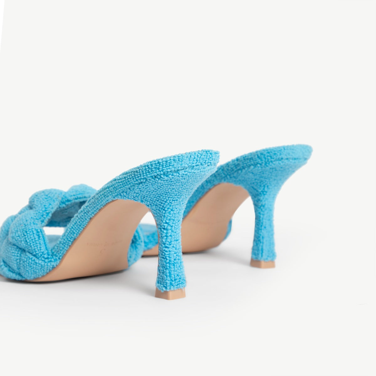 RAID Sandra Padded Mule in Blue Towelling