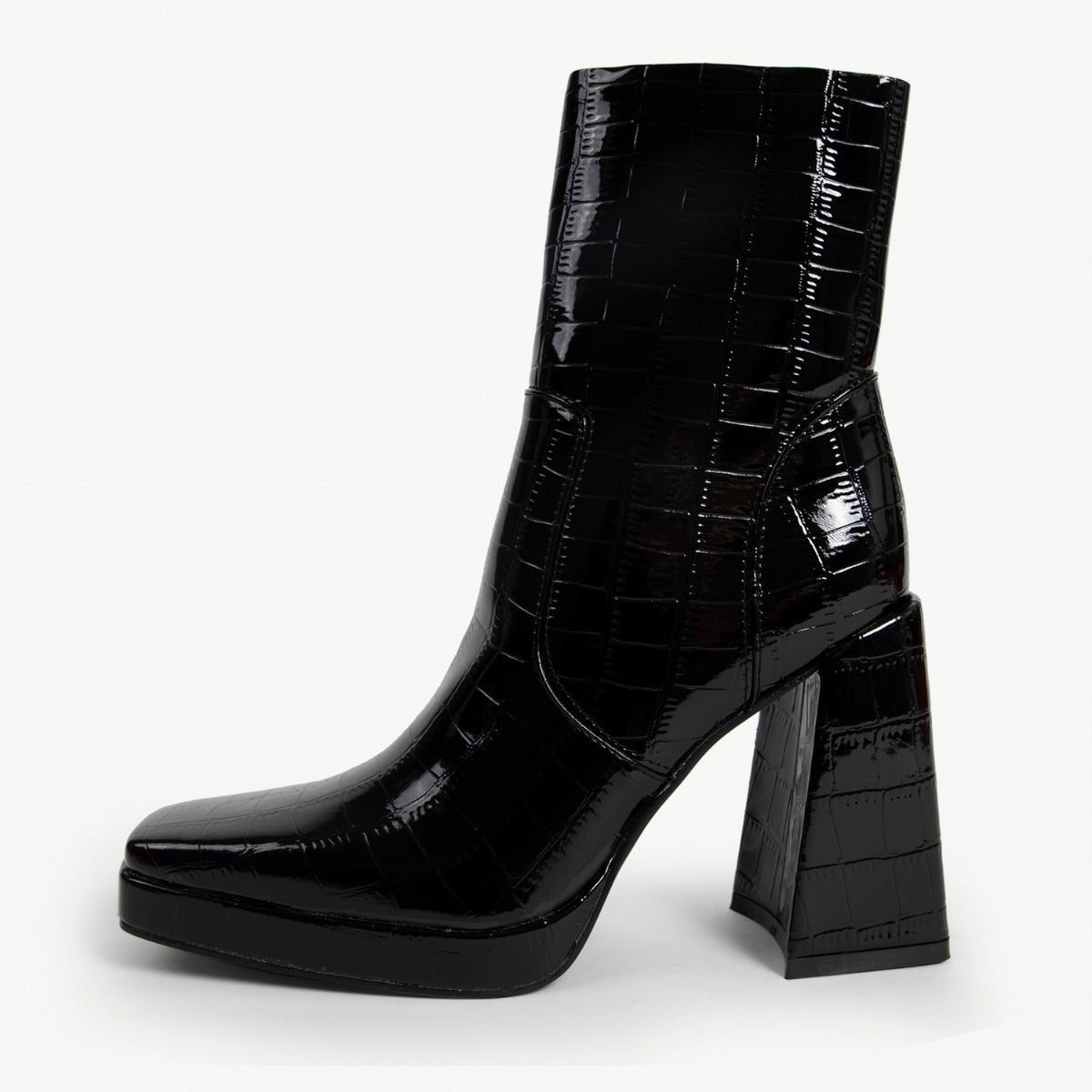 RAID Silonna Ankle Boot in Black Croc