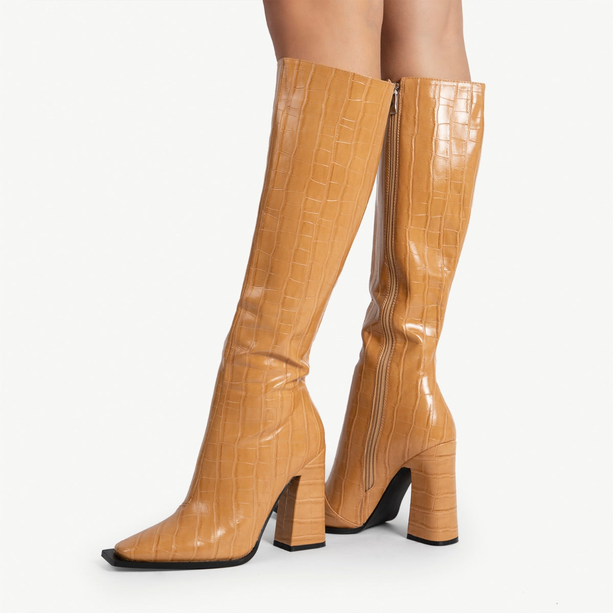 RAID Sphere Long Boot in Camel Croc