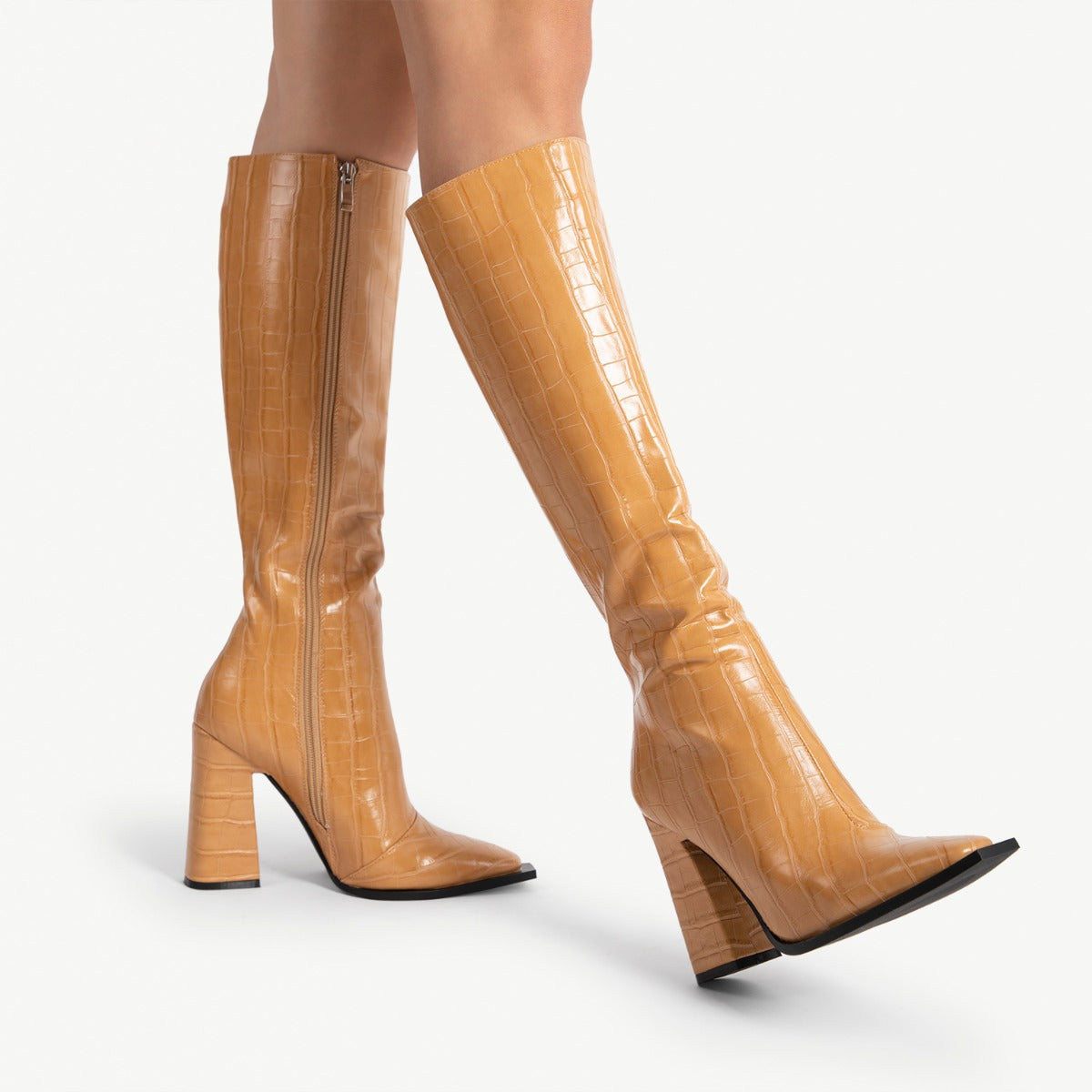 RAID Sphere Long Boot in Camel Croc