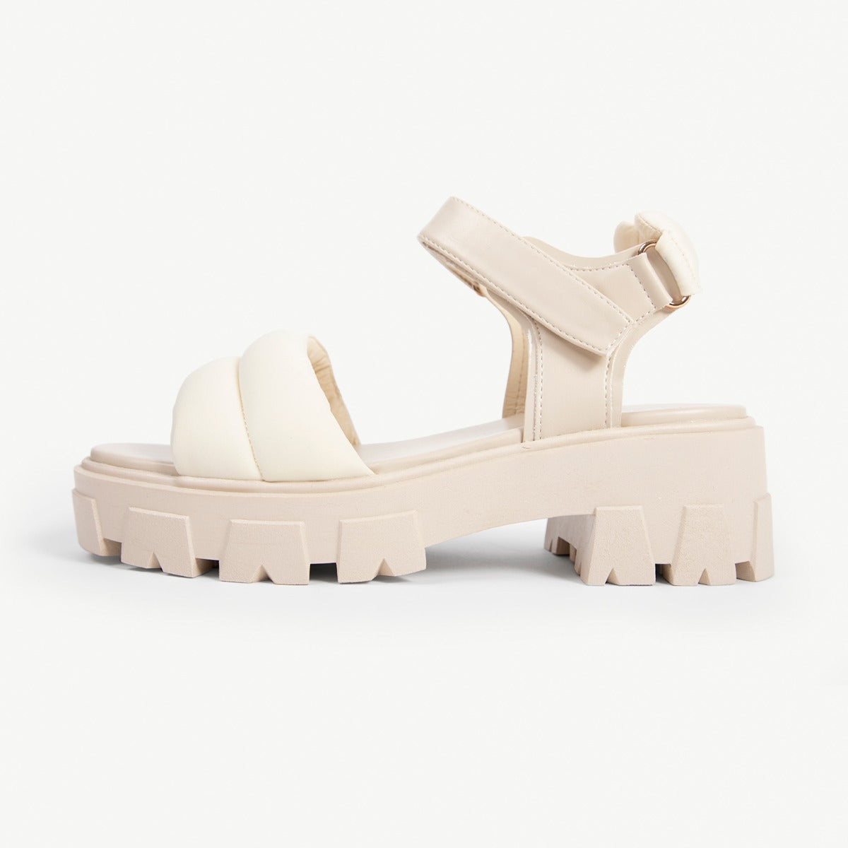 RAID Stack Chunky Sole Sandal in Stone