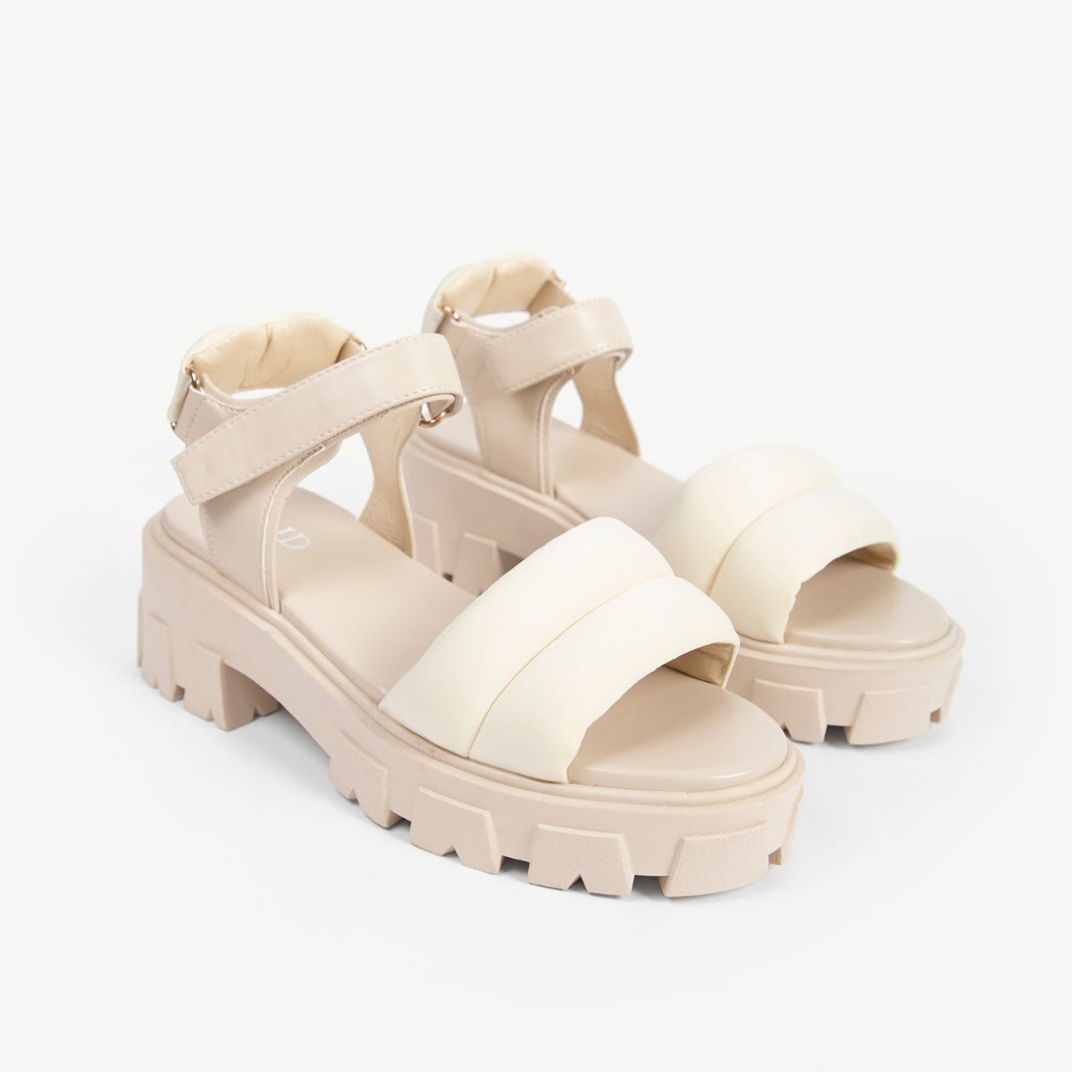 RAID Stack Chunky Sole Sandal in Stone