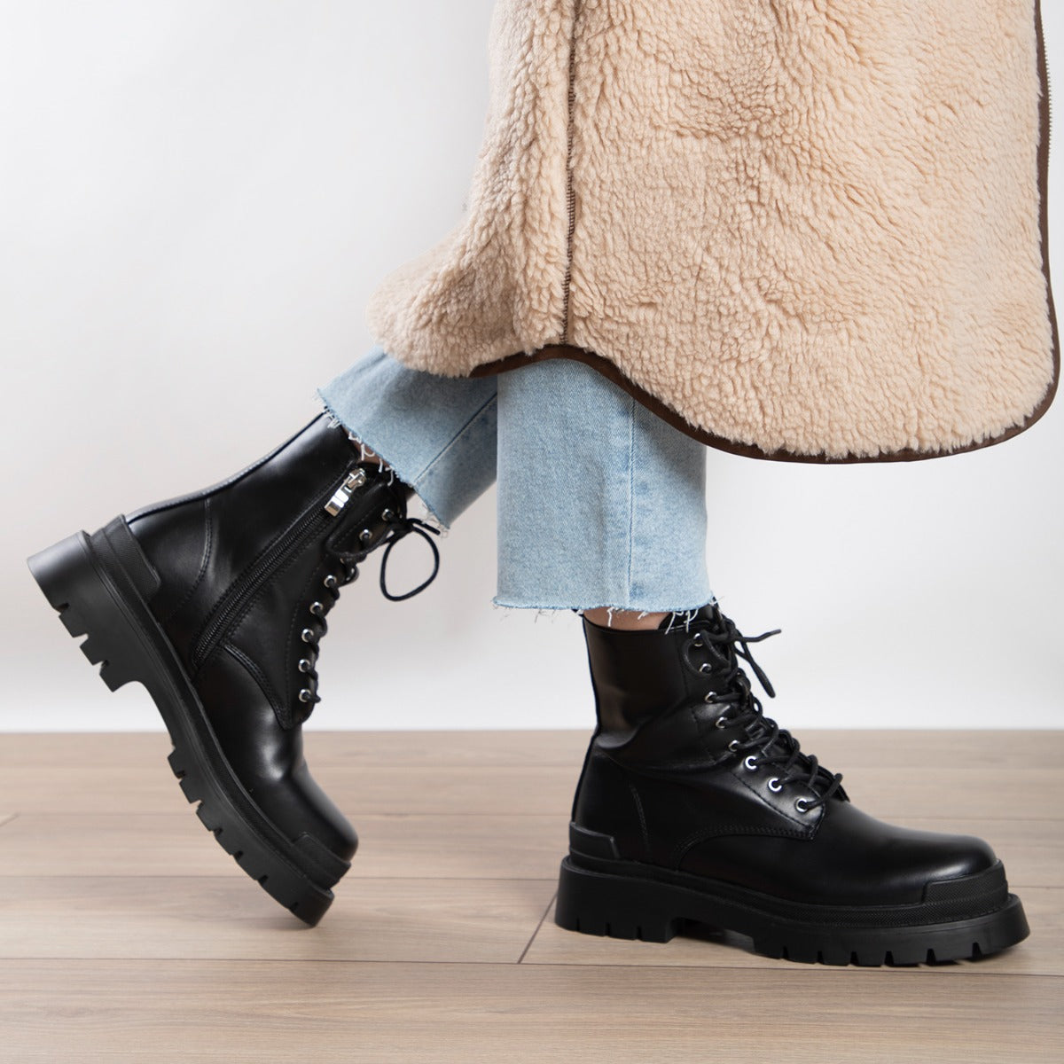 RAID Stifle Chunky Ankle Boot in Black