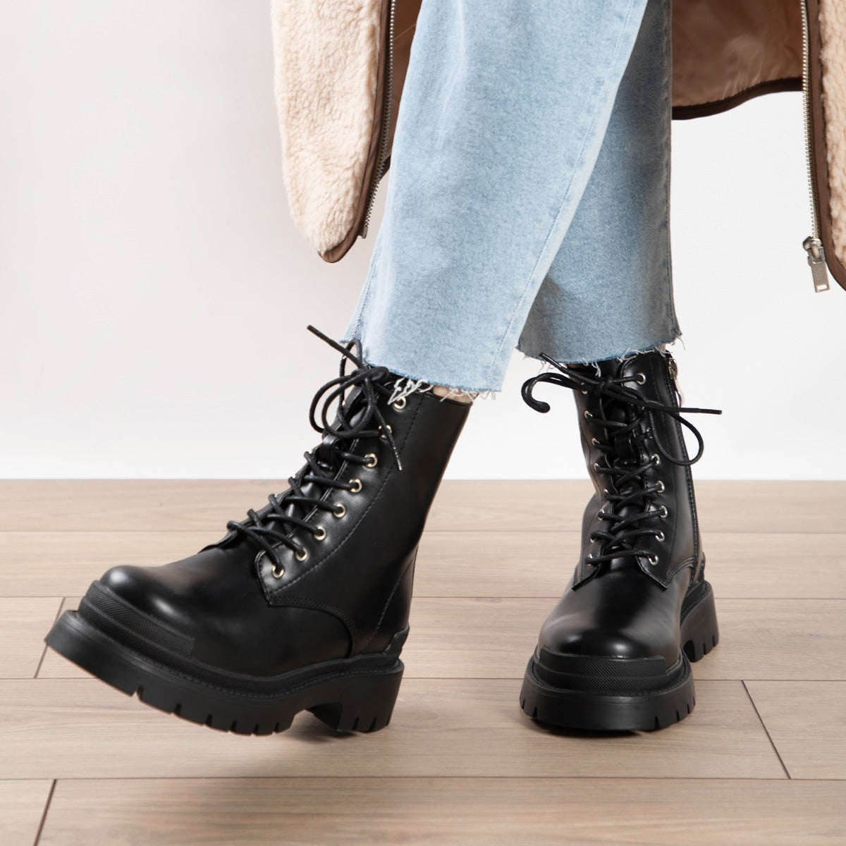 RAID Stifle Chunky Ankle Boot in Black