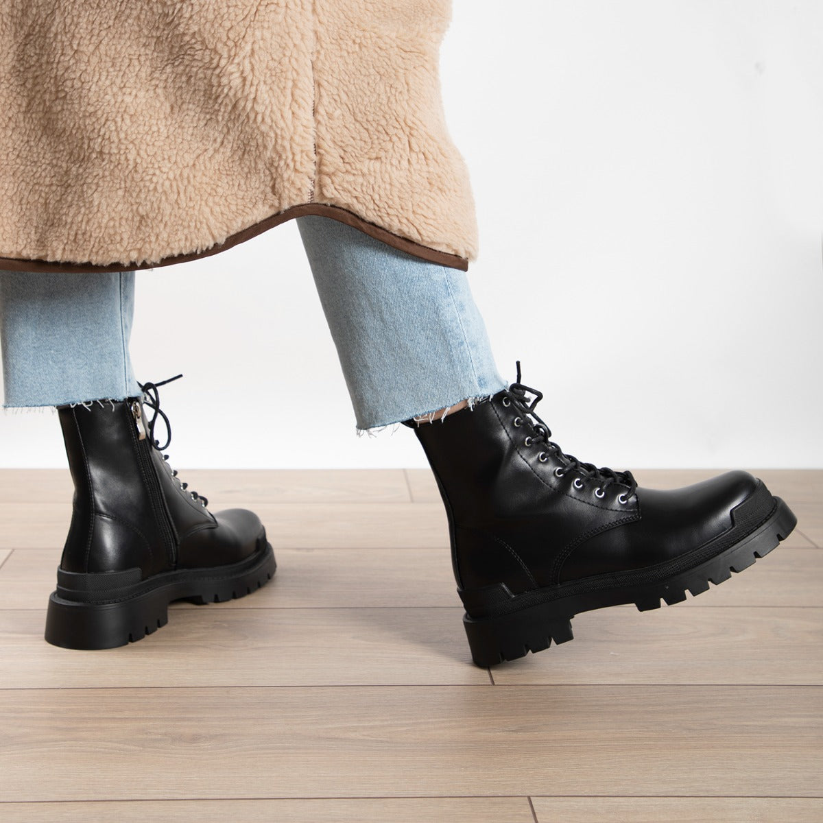 RAID Stifle Chunky Ankle Boot in Black