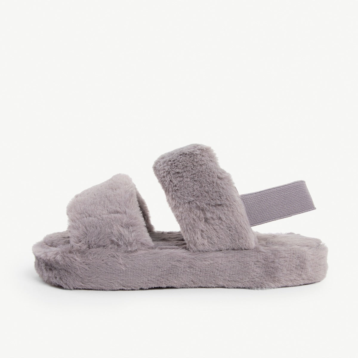 RAID Stripe Fur Slider in Grey