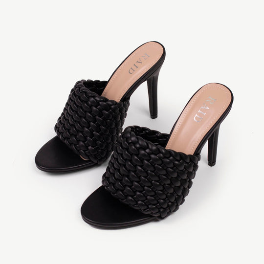 RAID Tanya Heeled Mule in Black