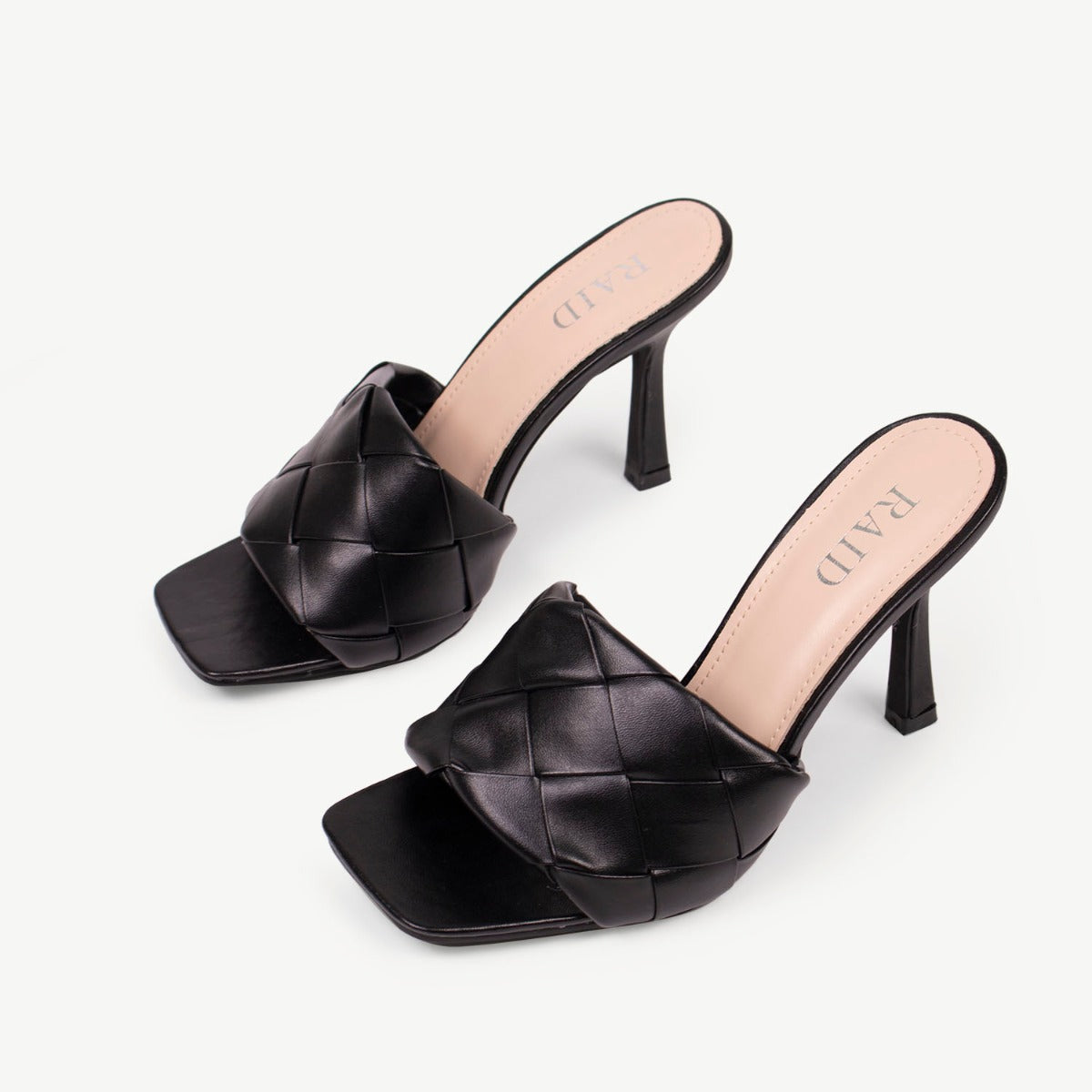 RAID Tiara Heeled Mule in Black