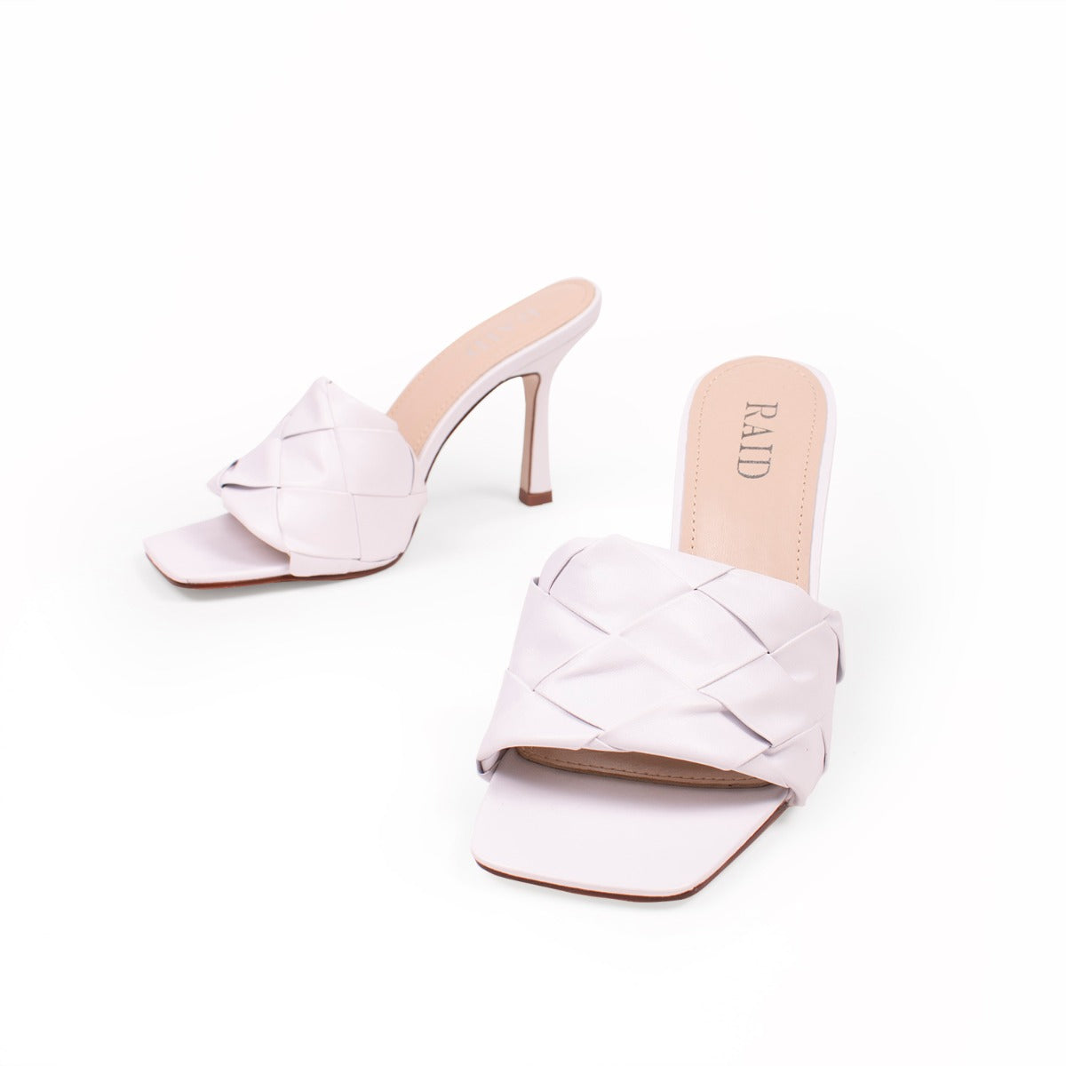 RAID Tiara Heeled Mule in White