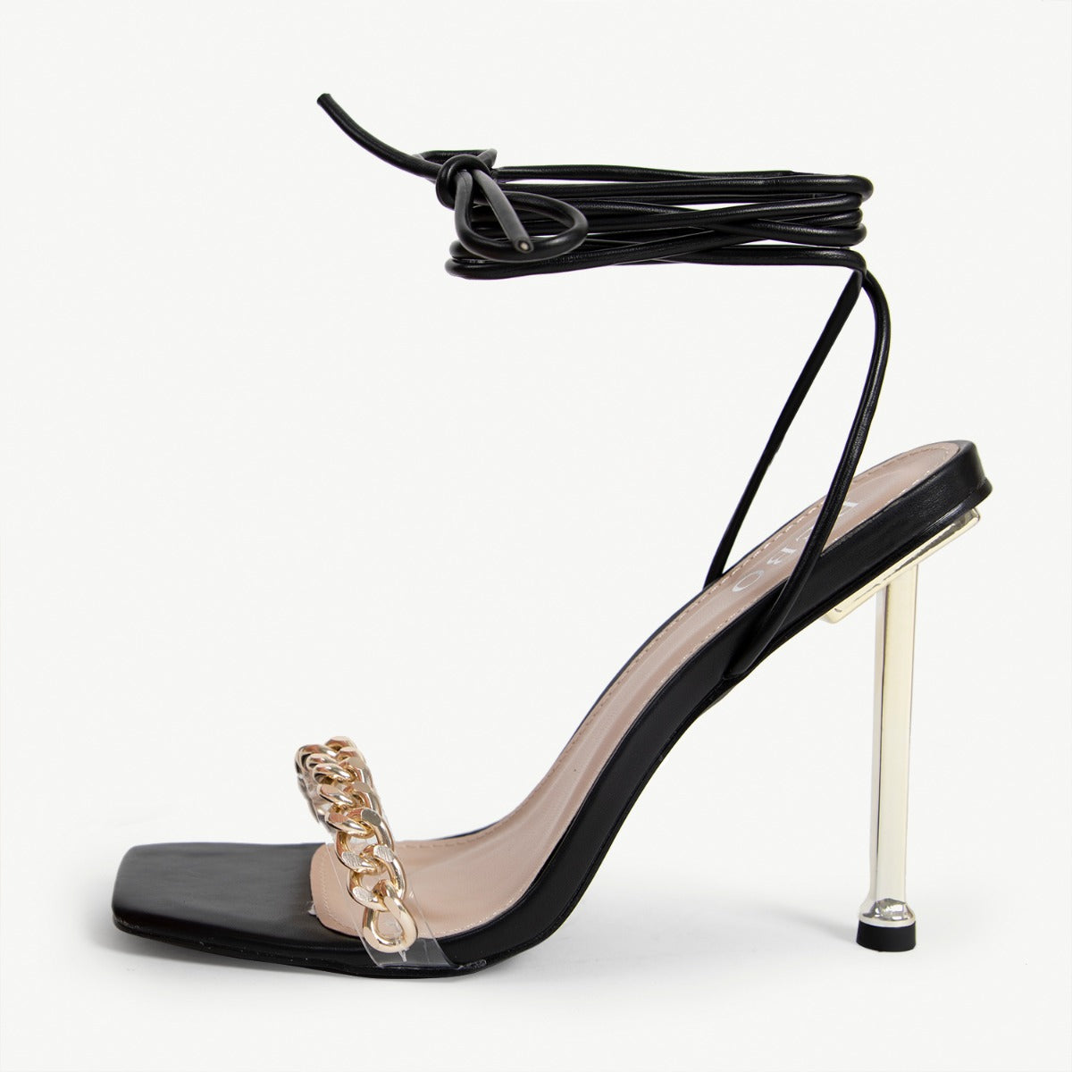 BEBO Tisha Lace Up Heel in Black