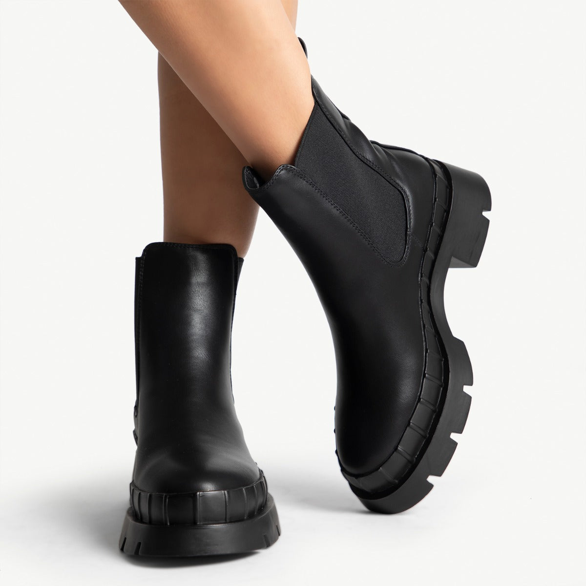 RAID Turner Chunky Ankle Boot in Black